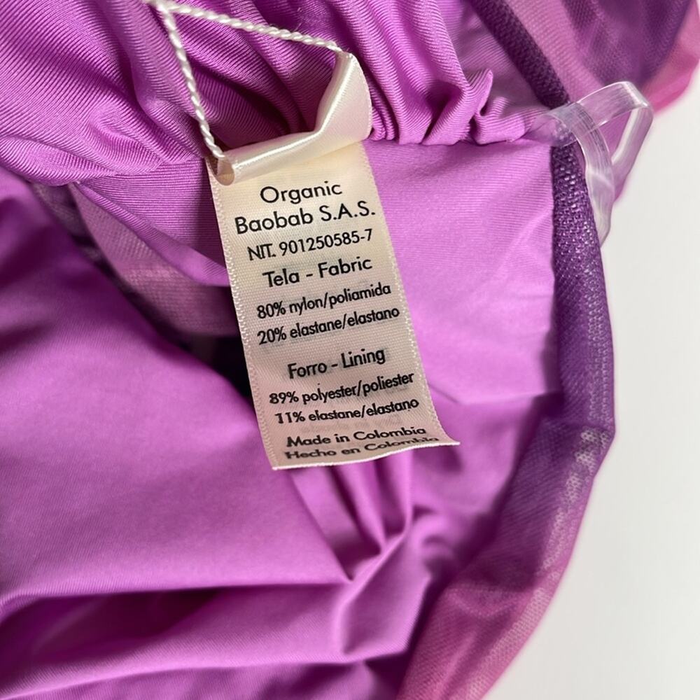 BAOBAB Lila Strapless Ruched Cutout Rainbow Pink Enchanted Maxi Dress Size M - Picture 8 of 8